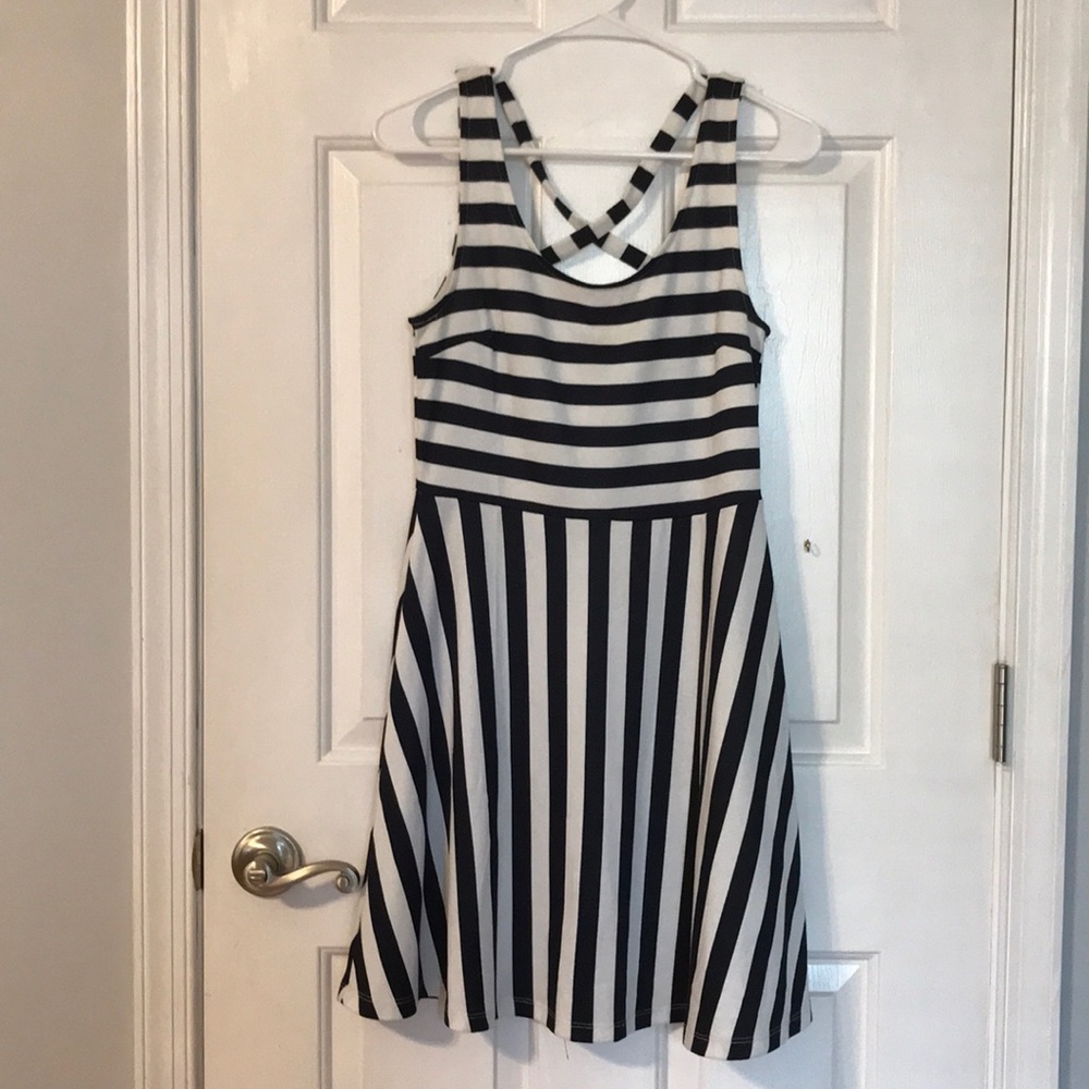 Striped skater dress